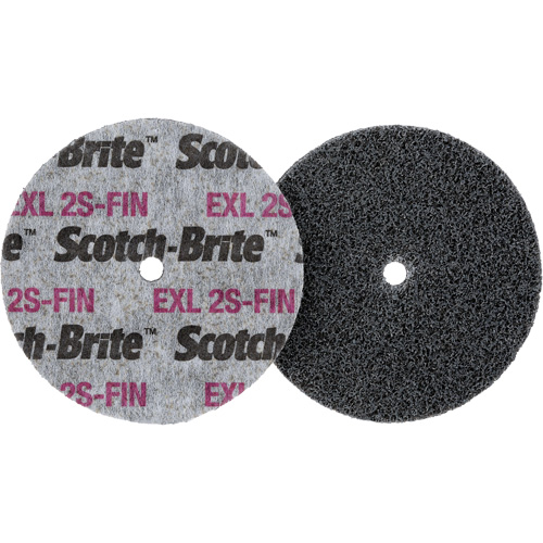 Meule homog&egrave;ne Scotch-Brite EXL, 3" x 1/2", Arbre de 1/4" PB Rental Co. Ltd.