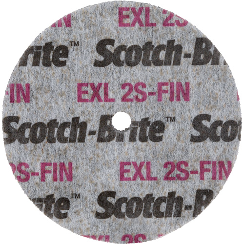 Meule homog&egrave;ne Scotch-Brite EXL, 3" x 1/2", Arbre de 1/4" PB Rental Co. Ltd.