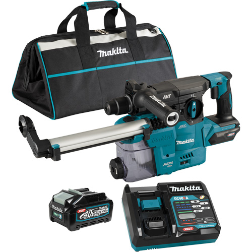 Marteau rotatif sans fil avec moteur sans balai XGT SDS-Plus avec accessoire daspiration des poussi&egrave;res DX10, 40 V, 1-3/16", 3 lb-pi, 0-840 tr/min PB Rental Co. Ltd.