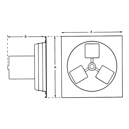 Ventilateur d'&eacute;chappement 12" s&eacute;rie panneau 1SP PB Rental Co. Ltd.