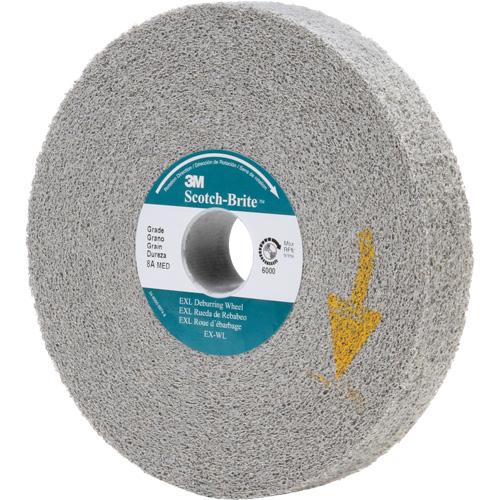 Meules d'&eacute;barbage EXL Scotch-Brite, 6" x 1", Arbre de 1", Oxyde d'aluminium PB Rental Co. Ltd.