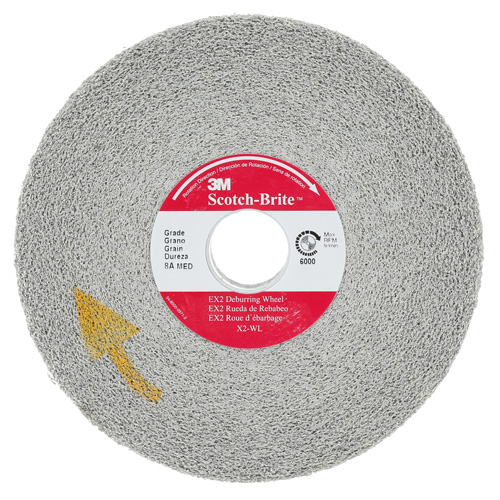 Meule d'&eacute;barbage EXL Scotch-Brite, 6" x 1", Arbre de 1"-8, 1, Oxyde d'aluminium PB Rental Co. Ltd.