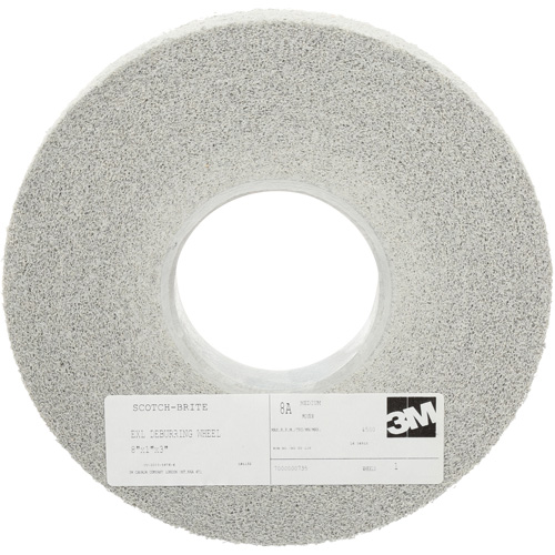 Meules d'&eacute;barbage EXL Scotch-Brite, 8" x 1", Arbre de 3", Oxyde d'aluminium PB Rental Co. Ltd.