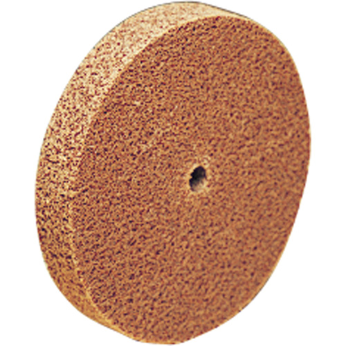 Meule d'abrasion et de polissage unitaris&eacute;e Scotch-Brite, 6" x 1", Arbre de 1"-7, Grain de Moyen, Oxyde d'aluminium PB Rental Co. Ltd.