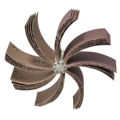 Outil de polissage d'al&eacute;sage &agrave; lamelles ordinaires B-830, Oxyde d'aluminium, Grain 80, 6-3/4" x 1-1/2" PB Rental Co. Ltd.