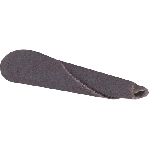 Cartouche de bande abrasive conique ALO, 320 Grain, 3/16" dia., Oxyde d'aluminium, 1" lo, 1/8" Dimension de l'arbre PB Rental Co. Ltd.
