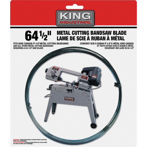 Bandsaw Metal Blade, Carbon Steel, 64-1/2" L x 1/2" W x 0.025" Thick, 24 TPI PB Rental Co. Ltd.