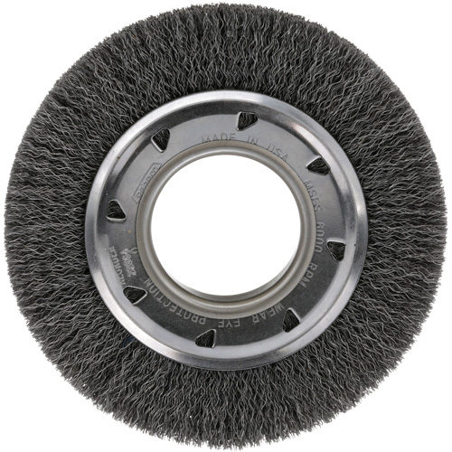 Crimped Wire Wheel Brush - Medium Face, 4-1/4" Dia., 0.012 Fill, 2" Arbor PB Rental Co. Ltd.