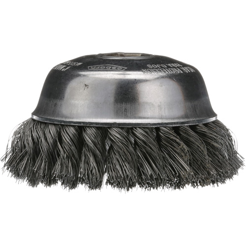 Knotted Cup Brush, 4" Dia. x 5/8"-11 Arbor PB Rental Co. Ltd.