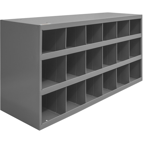 Steel Storage Bin Cabinet, 33-3/4" W x 12" D x 19-1/4" H, Grey PB Rental Co. Ltd.
