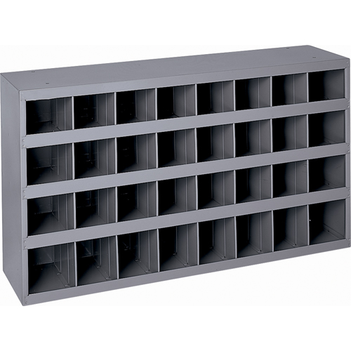 Steel Storage Bin Cabinet, 34-3/4" W x 8-1/2" D x 19-1/4" H, Grey PB Rental Co. Ltd.