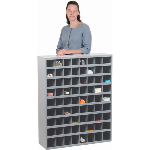 Armoires pour bacs de rangement en acier, 33-3/4" la x 12" p x 42" h, Gris PB Rental Co. Ltd.