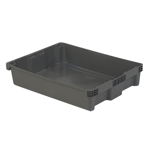 Polylewton Stack-N-Nest&reg; Containers, 6.1" x 29.6" x 22.4", Grey PB Rental Co. Ltd.