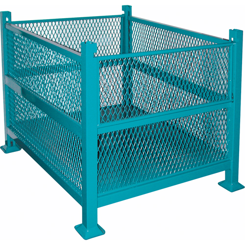 Conteneurs en m&eacute;tal grillag&eacute;, 2 panneaux repliables, Capacit&eacute; 3000 lb, 34,5" la x 40,5" p x 32,25" h PB Rental Co. Ltd.
