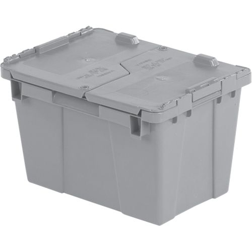 Contenants de distribution Flipak en plastique poly&eacute;thyl&egrave;ne (PE), 15,2" x 10,9" x 9,7", Gris PB Rental Co. Ltd.