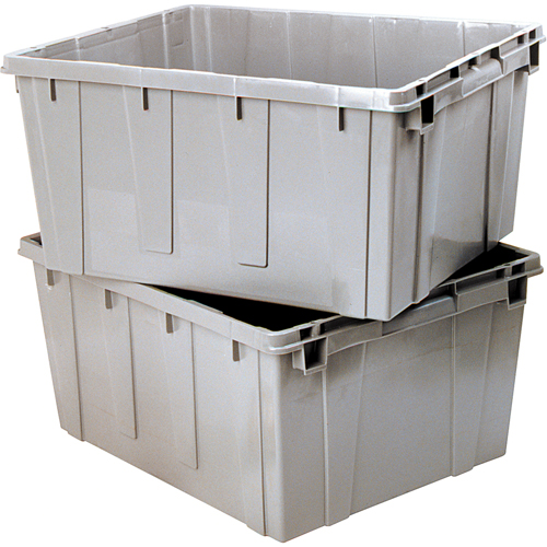 Contenant emboîtable, 21,1" la x 17,7" p x 12" h, Gris PB Rental Co. Ltd.