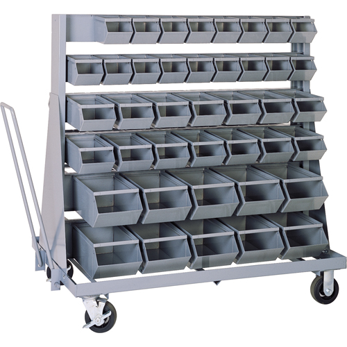 Mobile Bin Unit, Single-sided, 42 bins, 37" W x 21" D x 50-1/2" H PB Rental Co. Ltd.
