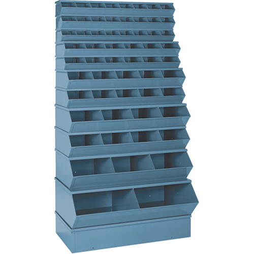 Sectional Bin Units, 100 lbs. Cap., 37" W x 8" D x 4-1/2" H, Blue PB Rental Co. Ltd.