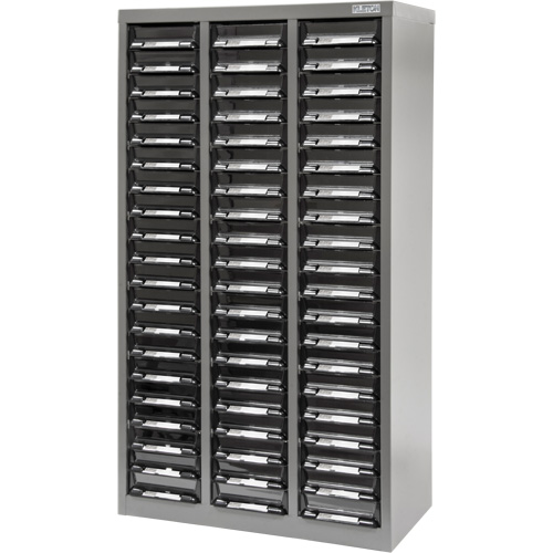 KPC-300 Parts Cabinet, Galvanized Steel, 60 Drawers, 21-3/10" x 10-2/5" x 36-9/10", Grey PB Rental Co. Ltd.