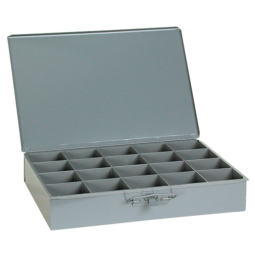 Compartment Scoop Boxes, Steel, 20 Slots, 18" W x 12" D x 3" H, Grey PB Rental Co. Ltd.