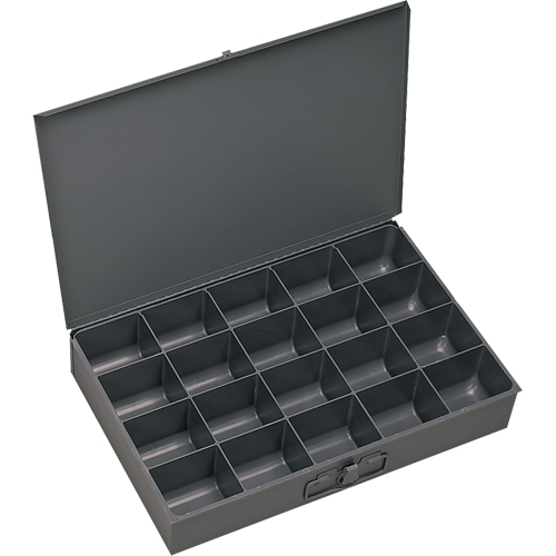 Boîtes &agrave; fond courb&eacute;, Acier, 20 compartiments, 13-3/8" la x 9-1/4" p, 2" h, Gris PB Rental Co. Ltd.