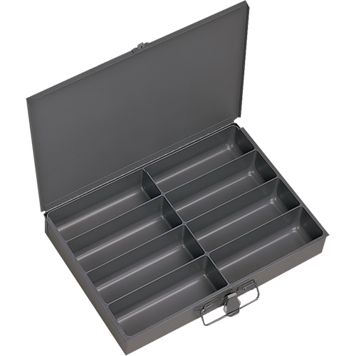 Boîtes &agrave; fond courb&eacute;, Acier, 8 compartiments, 13-3/8" la x 9-1/4" p, 2" h, Gris PB Rental Co. Ltd.