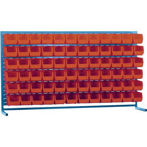 Louvered Rack with Bins, 72 Bins, 72" W x 15" D x 40" H PB Rental Co. Ltd.