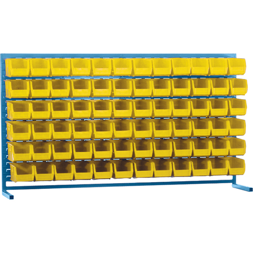 Rayonnage &agrave; persienne avec bacs, 72 bacs, 72" la x 15" p x 40" h PB Rental Co. Ltd.