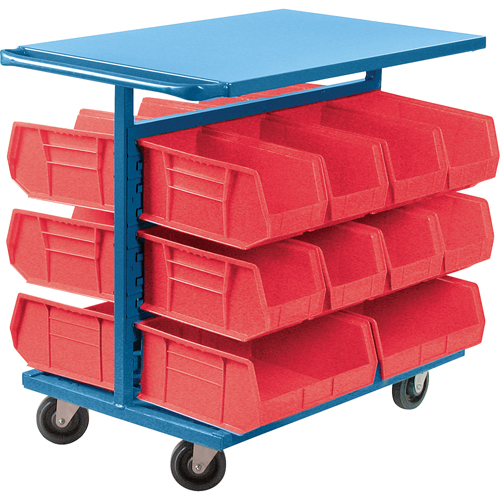 Bin Cart with Bins, Double-sided, 20 bins, 24" W x 38-1/2" D x 36-1/2" H PB Rental Co. Ltd.