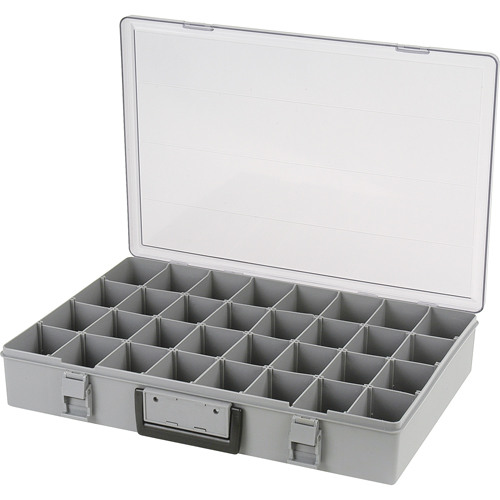 Boîte &agrave; compartiments, Plastique, 32 compartiments, 18-1/2" la x 13" p, 3" h, Gris PB Rental Co. Ltd.
