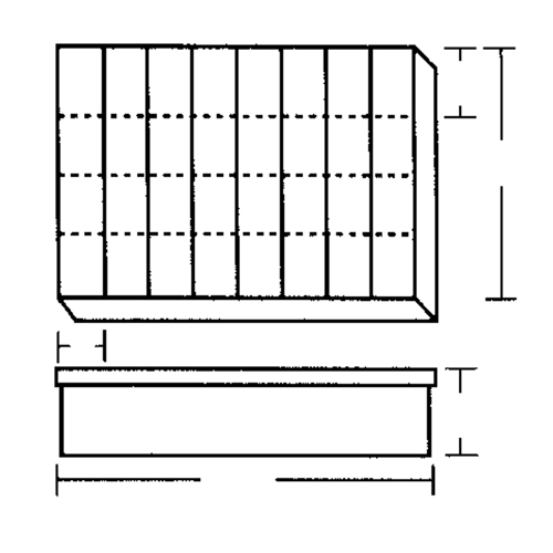 Boîte &agrave; compartiments, Plastique, 32 compartiments, 18-1/2" la x 13" p, 3" h, Gris PB Rental Co. Ltd.