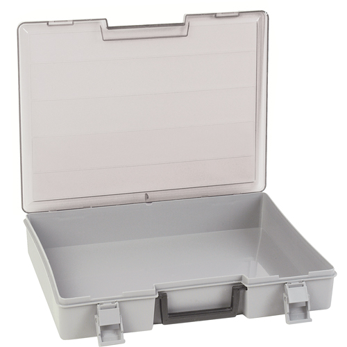 Boîte &agrave; compartiments, Plastique, 15-1/2" la x 11-3/4" p, 2-1/2" h, Gris PB Rental Co. Ltd.
