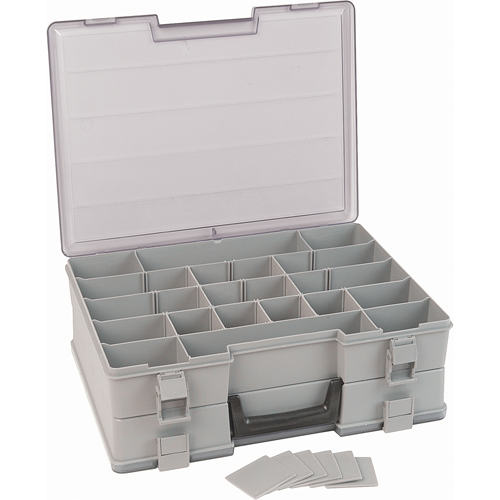 Compartment Case, Plastic, 48 Slots, 15-1/2" W x 11-3/4" D x 5" H, Grey PB Rental Co. Ltd.