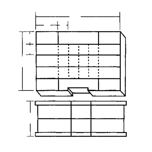 Compartment Case, Plastic, 48 Slots, 15-1/2" W x 11-3/4" D x 5" H, Grey PB Rental Co. Ltd.