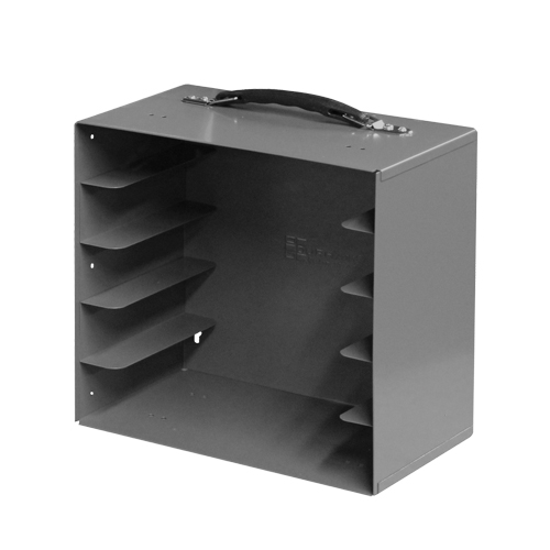 Casiers pour boîtes &agrave; compartiments, Acier, 5 compartiments, 13-1/2" la x 9-1/8" p, 13-1/4" h, Gris PB Rental Co. Ltd.
