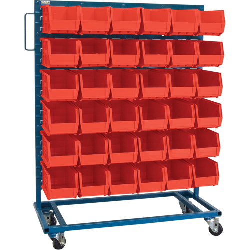 Support mobile pour bacs &agrave; un c&ocirc;t&eacute;, &agrave; un c&ocirc;t&eacute;, 36 bacs, 36" la x 16" p x 46-1/2" h PB Rental Co. Ltd.