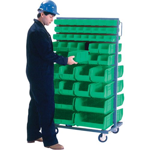 Double-Sided Mobile Bin Rack, Double-sided, 96 bins, 36" W x 24" D x 63" H PB Rental Co. Ltd.