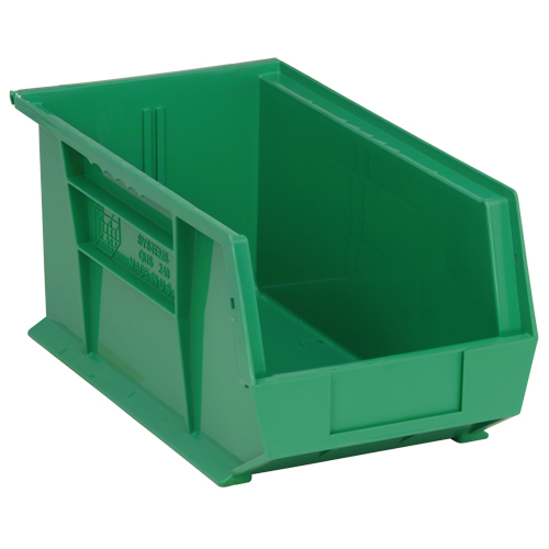 Bacs ultra empilable & suspendable, 8-1/4" la, 7" h x 14-3/4" p, Vert PB Rental Co. Ltd.