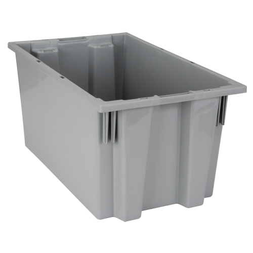 Stack & Nest Totes, 9" x 18" x 11", Grey PB Rental Co. Ltd.