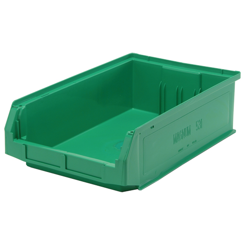 Contenants g&eacute;ants empilables, 12,375" la x 19,75" p x 5,875" h, Vert PB Rental Co. Ltd.