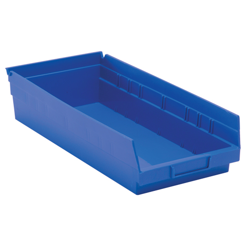 Bacs de rangement pour tablettes, 8-3/8" la x 4" H x 17-7/8" p, Bleu, Capacit&eacute; 40 lb PB Rental Co. Ltd.