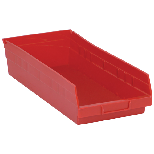 Bacs de rangement pour tablettes, 8-3/8" la x 4" H x 17-7/8" p, Rouge, Capacit&eacute; 40 lb PB Rental Co. Ltd.