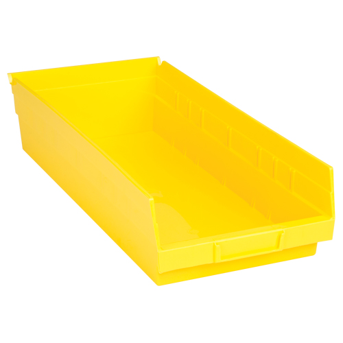 Shelf Bins, 8-3/8" W x 4" H x 17-7/8" D, Yellow, 40 lbs. Capacity PB Rental Co. Ltd.