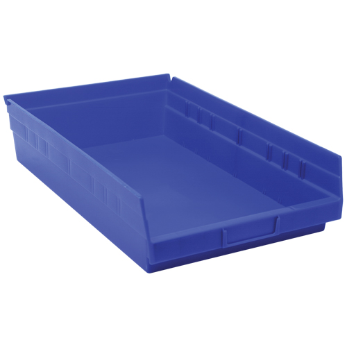 Bacs de rangement pour tablettes, 11-1/8" la x 4" H x 17-7/8" p, Bleu, Capacit&eacute; 40 lb PB Rental Co. Ltd.