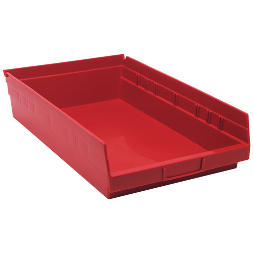 Bacs de rangement pour tablettes, 11-1/8" la x 4" H x 17-7/8" p, Rouge, Capacit&eacute; 40 lb PB Rental Co. Ltd.
