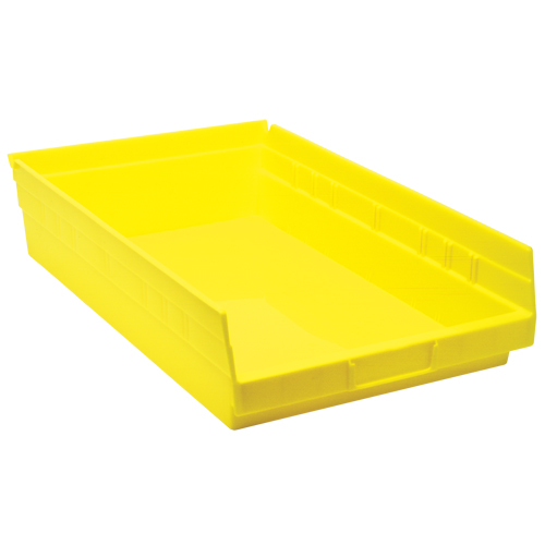 Bacs de rangement pour tablettes, 11-1/8" la x 4" H x 17-7/8" p, Jaune, Capacit&eacute; 40 lb PB Rental Co. Ltd.