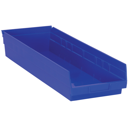 Bacs de rangement pour tablettes, 8-3/8" la x 4" H x 23-5/8" p, Bleu, Capacit&eacute; 50 lb PB Rental Co. Ltd.