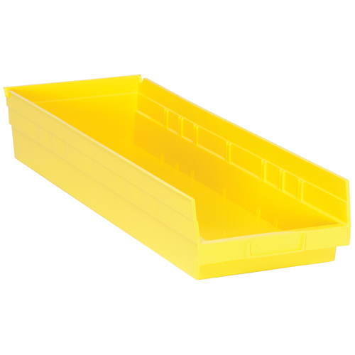 Bacs de rangement pour tablettes, 8-3/8" la x 4" H x 23-5/8" p, Jaune, Capacit&eacute; 50 lb PB Rental Co. Ltd.