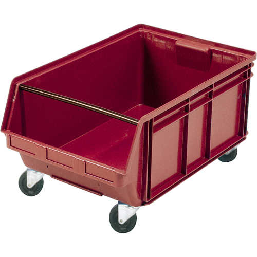 Mobile Giant Stacking Bin, 11-7/8" H x 18-3/8" W x 29" D, 150 lbs. Capacity, Red PB Rental Co. Ltd.