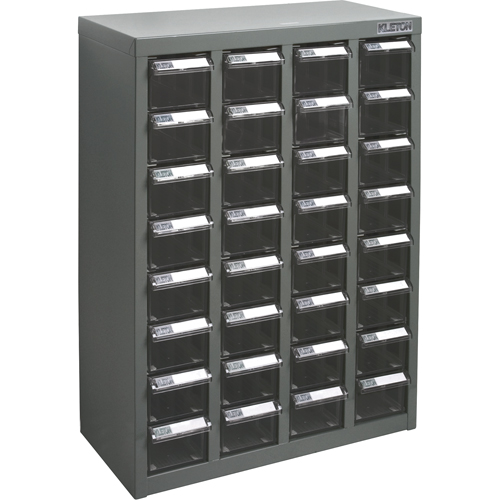 Casiers pour pi&egrave;ces KPC-500, Acier galvanis&eacute;, 32 tiroirs, 18-1/10" x 8-7/10" x 25-3/5", Gris PB Rental Co. Ltd.